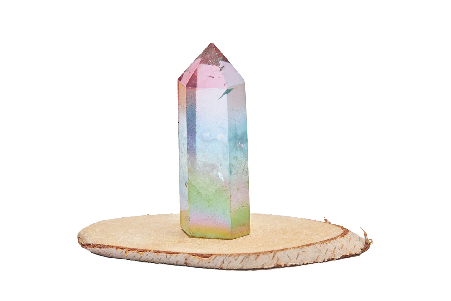 Cristal de roche Aqua aura multicolore