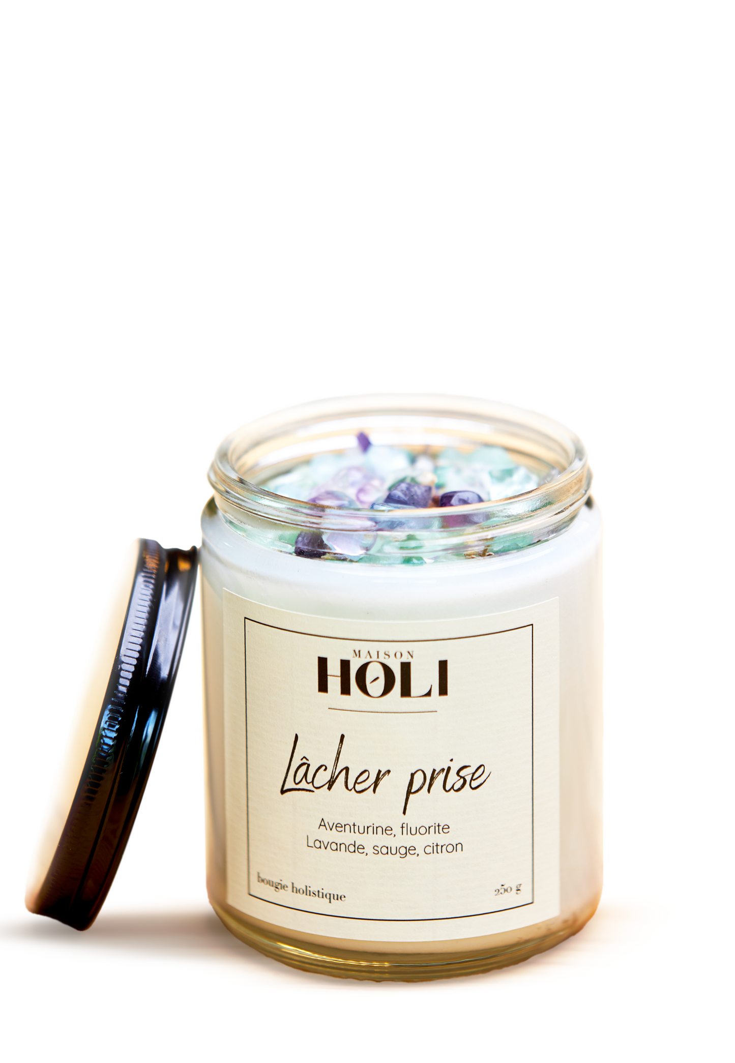 Harmony Candle - Honeysuckle & Celestine Rock Crystal