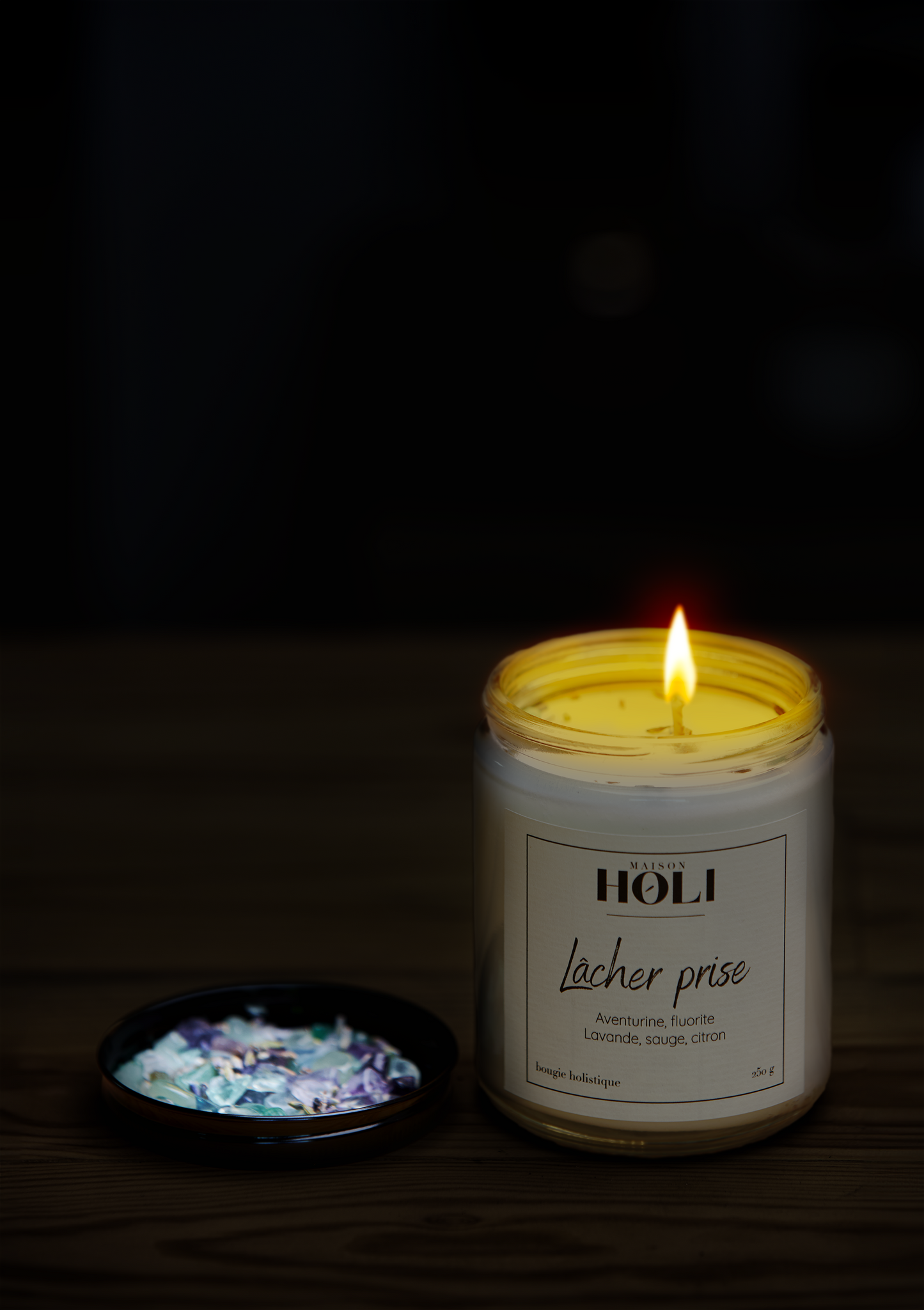 Harmony Candle - Honeysuckle & Celestine Rock Crystal