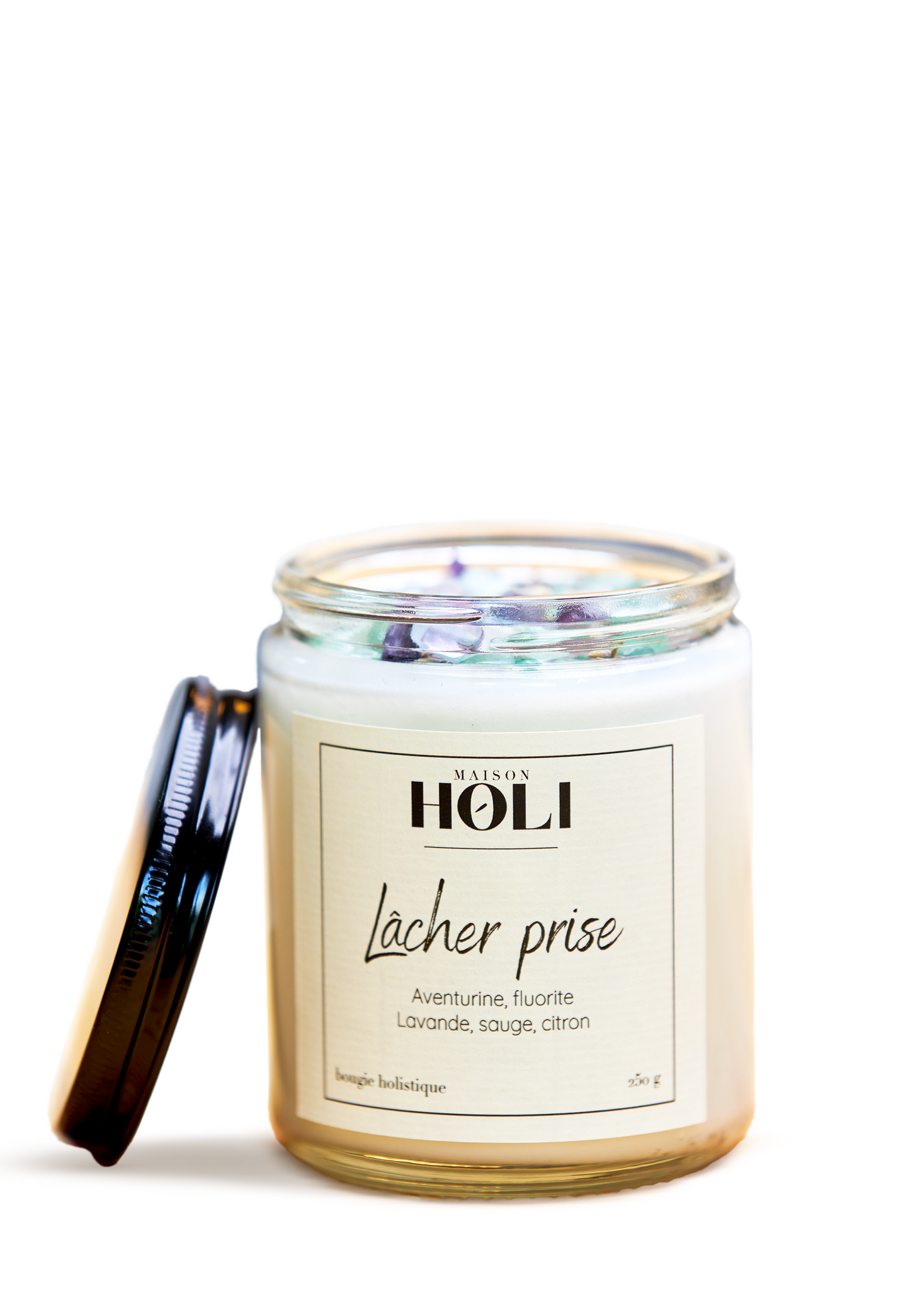 Harmony Candle - Honeysuckle & Celestine Rock Crystal