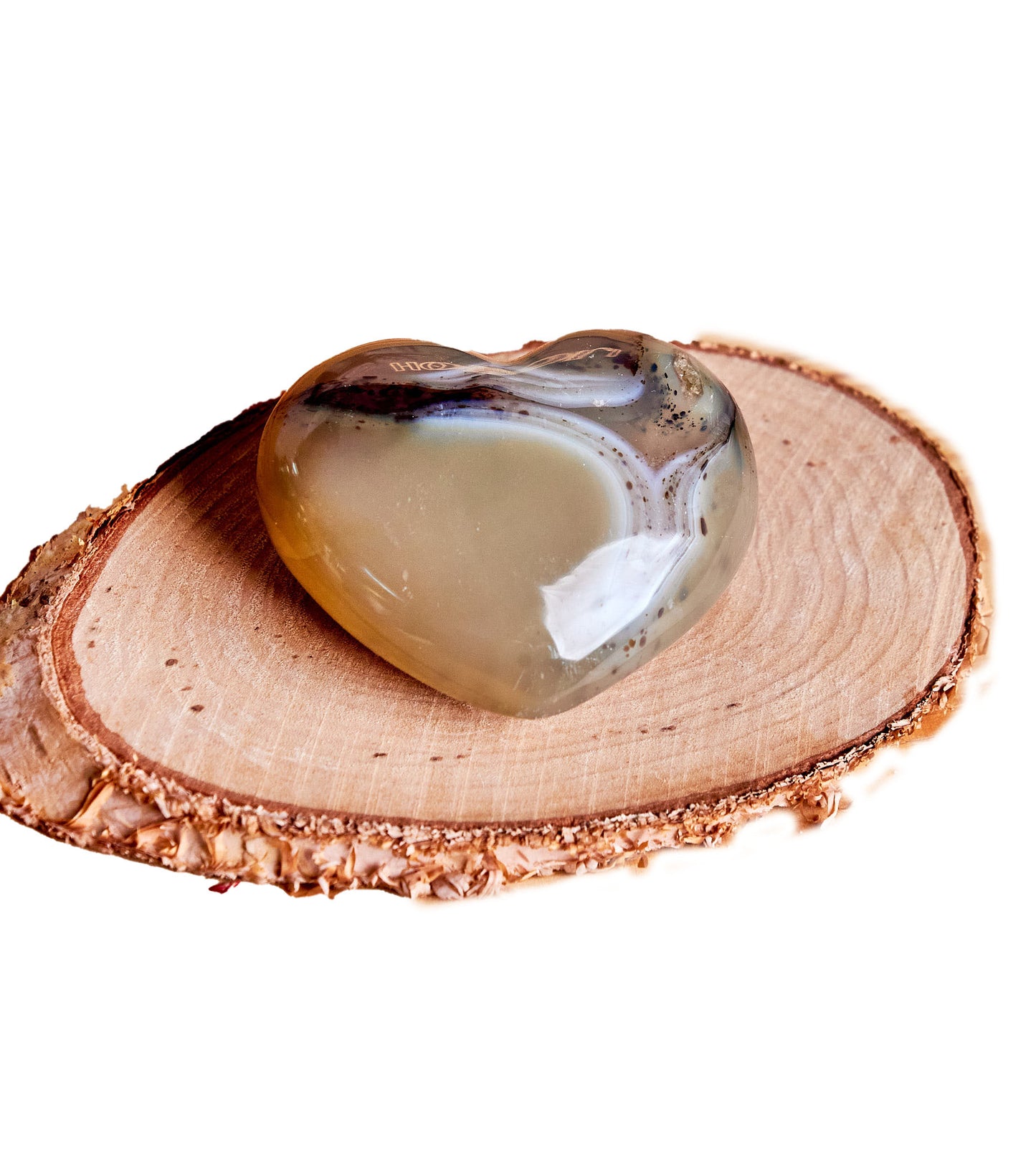Agate Fleur - Coeur